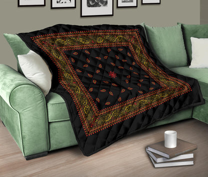 Quilt 4 Red Gold and Black Bandana Quilt