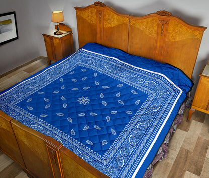 Quilt 4 Blue White Bandana Quilt
