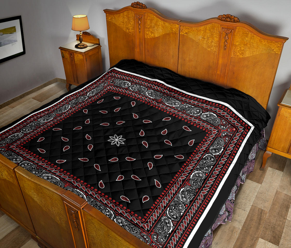 Quilt 4 Red Black Bandana Quilt