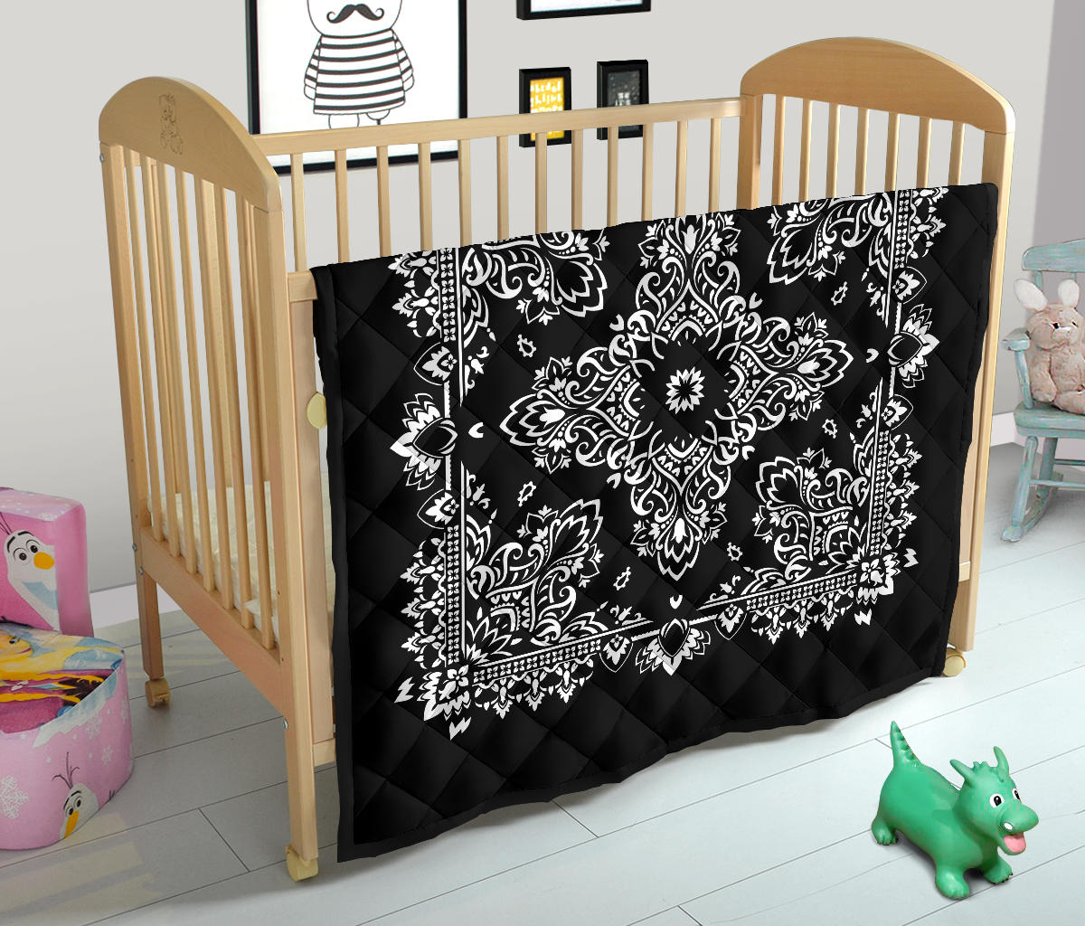 Quilt 3 Black and White Bandana Quilt