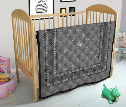 Quilt 4 Gray Black Bandana Quilt