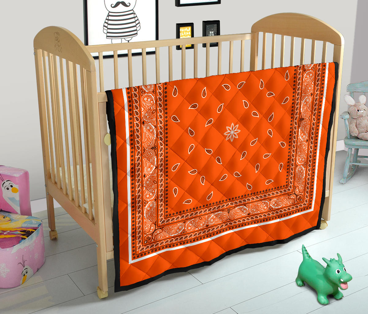 Quilt 4 Bright Orange Bandana Quilt