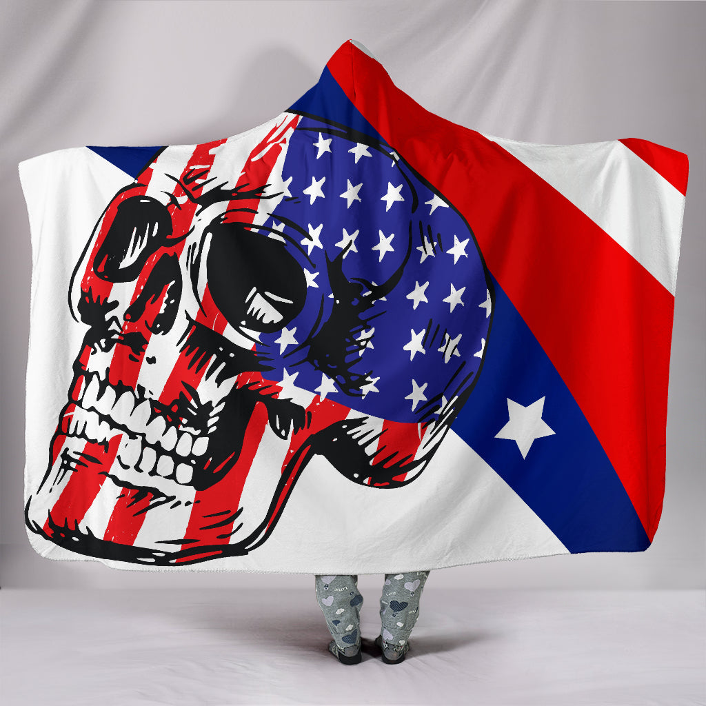 Ultimate American Skull Hooded Blanket