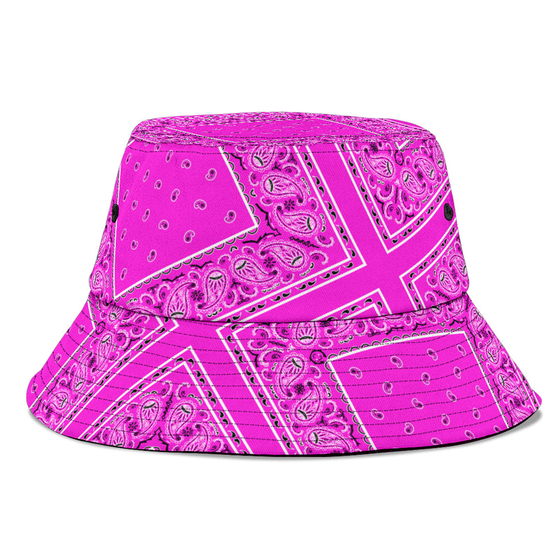 Abruptly Pink Bandana Bucket Hat