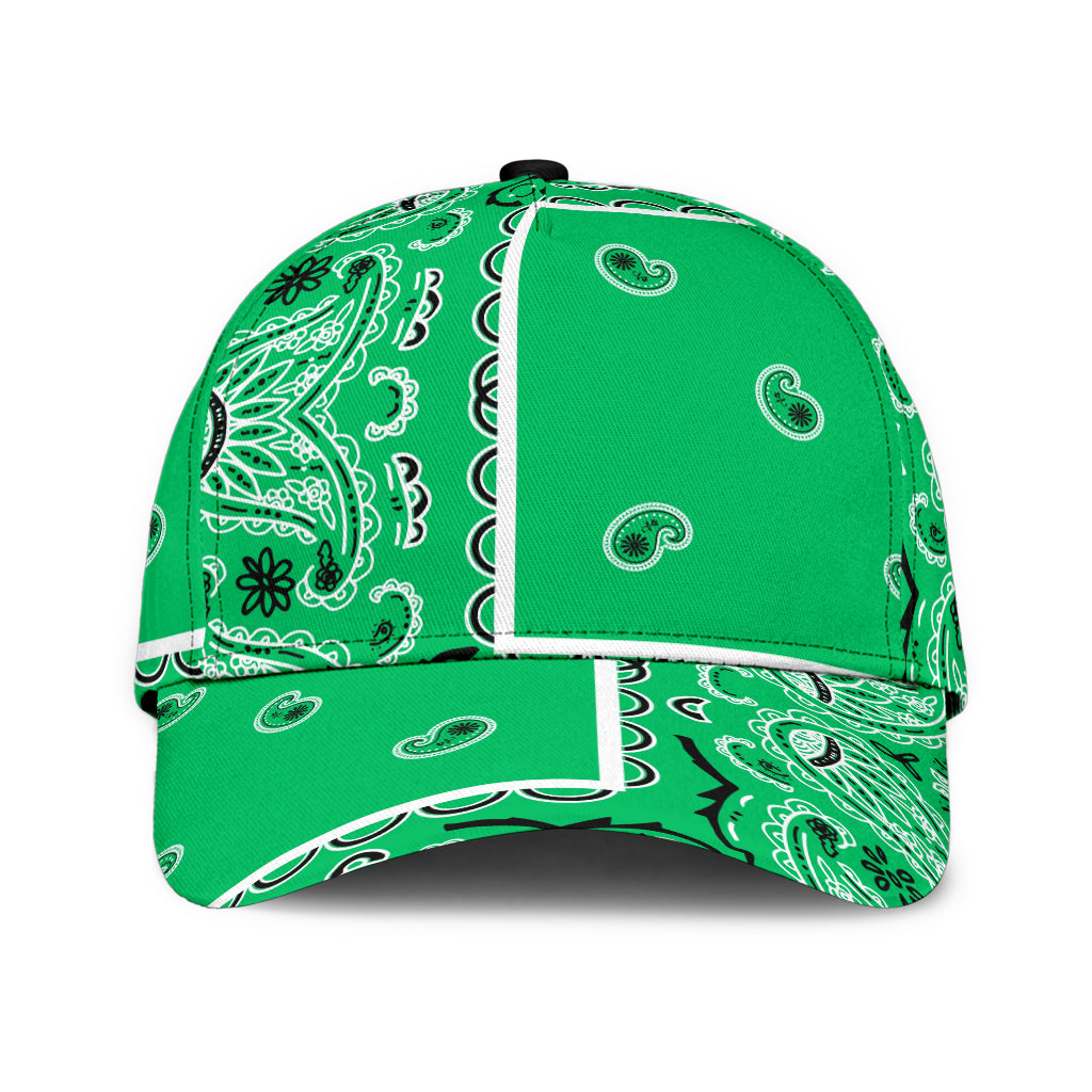 Classic Cap - Green Bandana Style