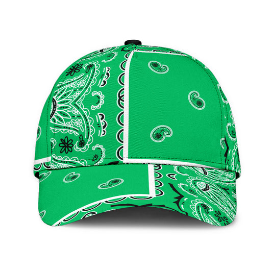 Classic Cap - Green Bandana Style