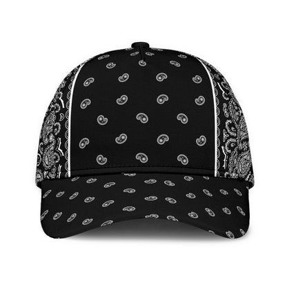 Classic Cap - White on Black Inline