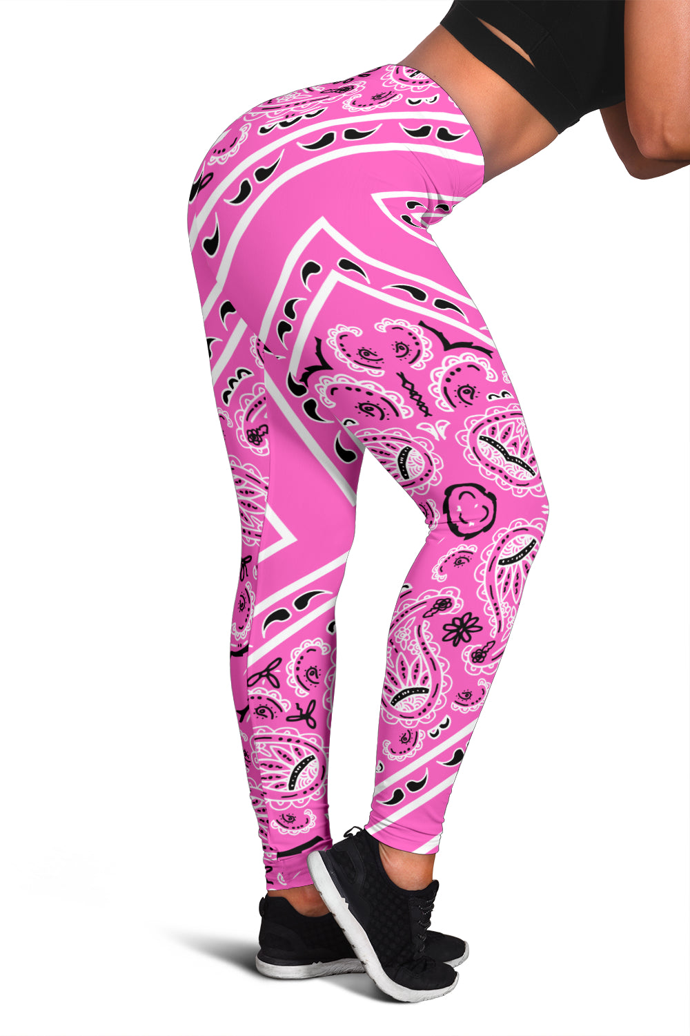 Women's Leggings - Pink Total Bandana