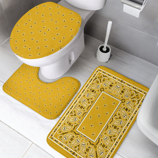 Bathroom Set - Gold Bandana 3 Pieces