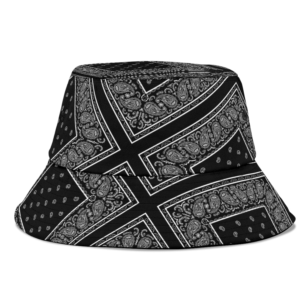 Black Bandana Bucket Hat