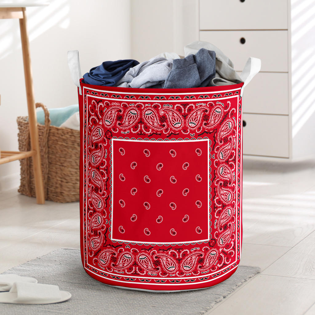 Laundry Hamper - Original Classic Red Bandana