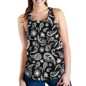 Womens RacerBack Tank - Black and White