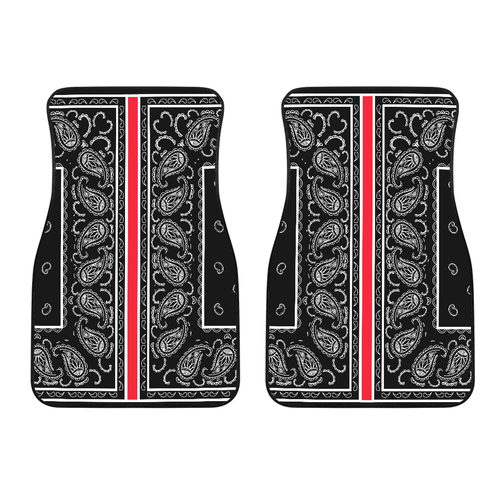Dual Black OG Bandana Redline Car Mats