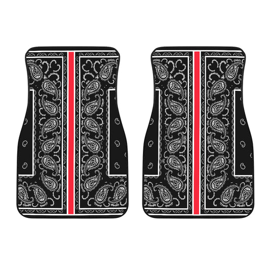 Dual Black OG Bandana Redline Car Mats