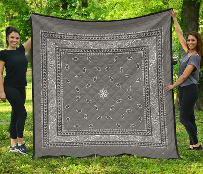 Quilt 4 Gray Bandana Quilt