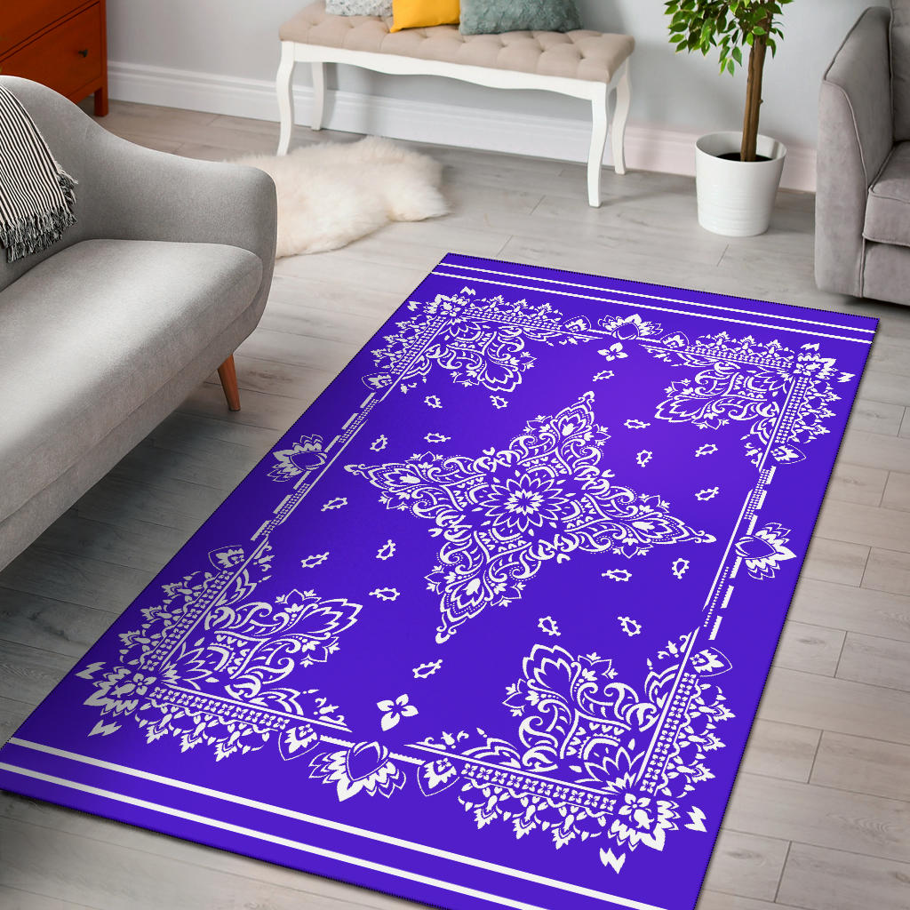 Area Rug Two - White on Violet