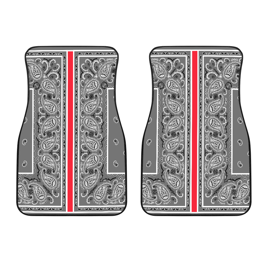 Dual Gray OG Bandana Redline Car Mats