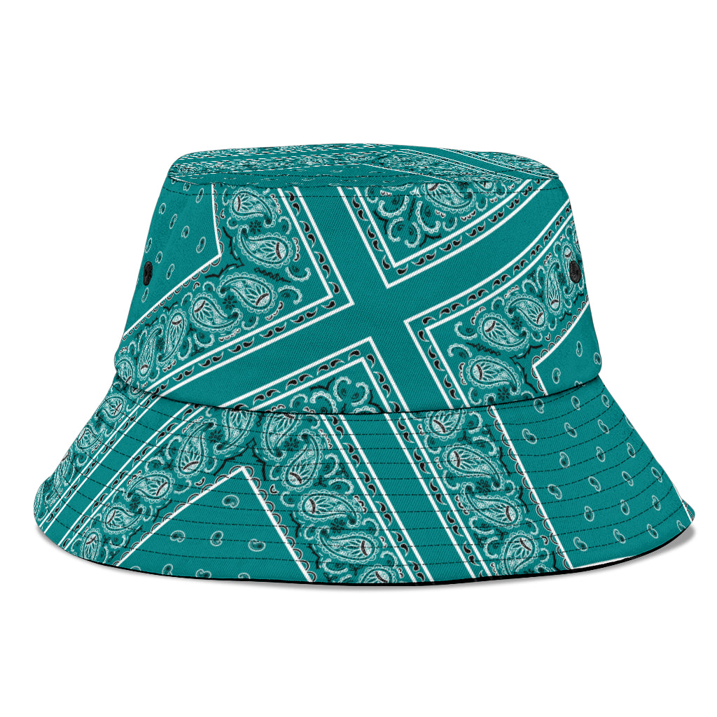 Teal Bandana Bucket Hat
