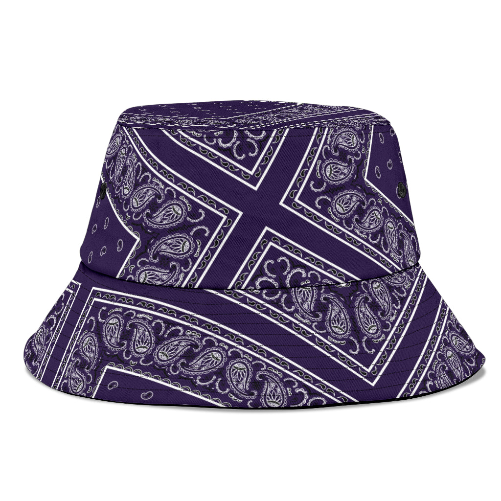 Royal Purple Bandana Bucket Hat