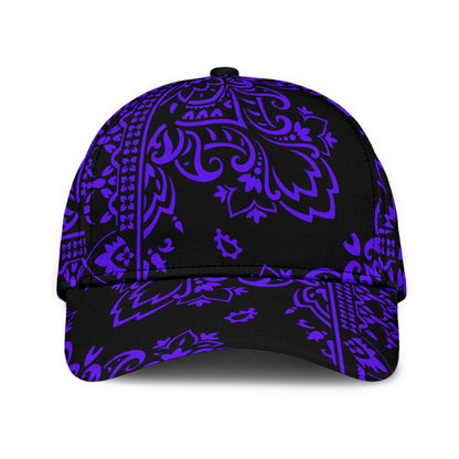 Classic Cap 3 Violet Black All Over Design
