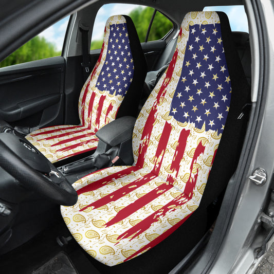 Paisley American Flag Car Seat Covers