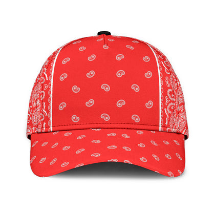 Classic Cap - White on Red Bandana Inline