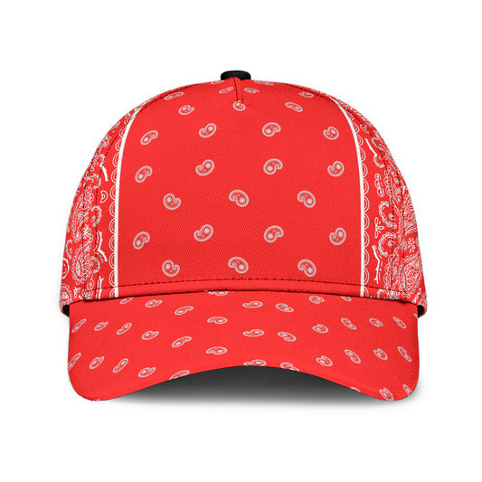 Classic Cap - White on Red Bandana Inline