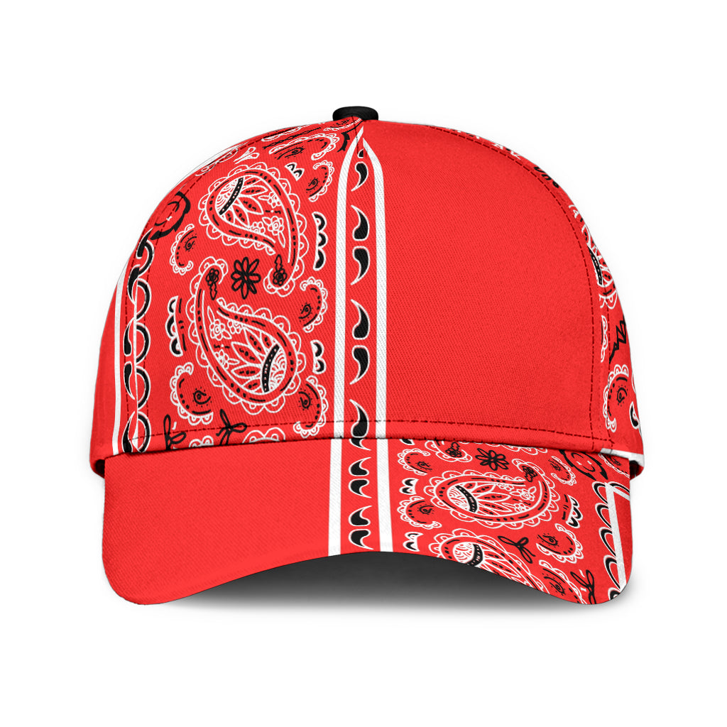 Classic Cap - Red Bandana Style Offset