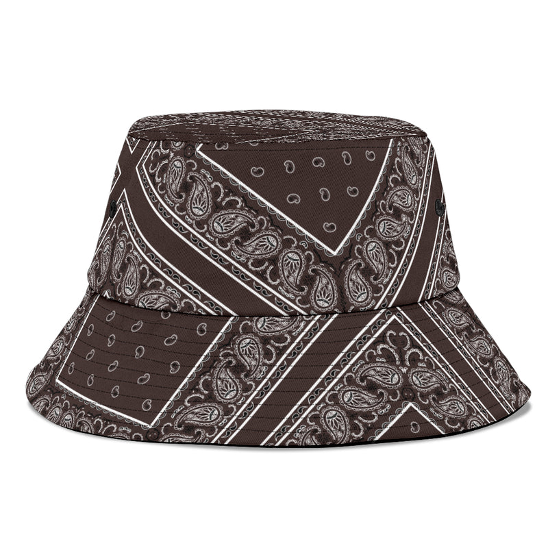 Coffee Brown Bandana Bucket Hat