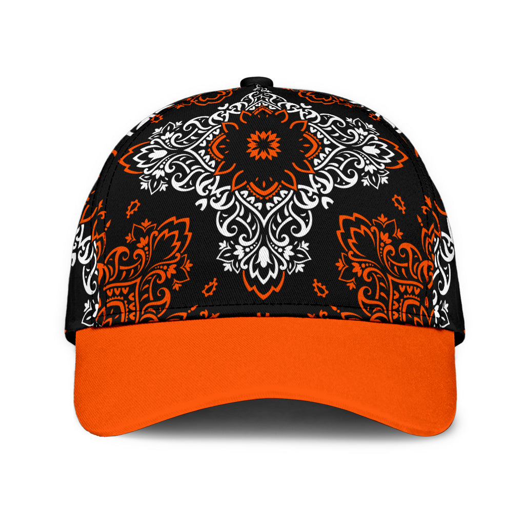 Classic Cap 3 Orange White Black Orange Bill