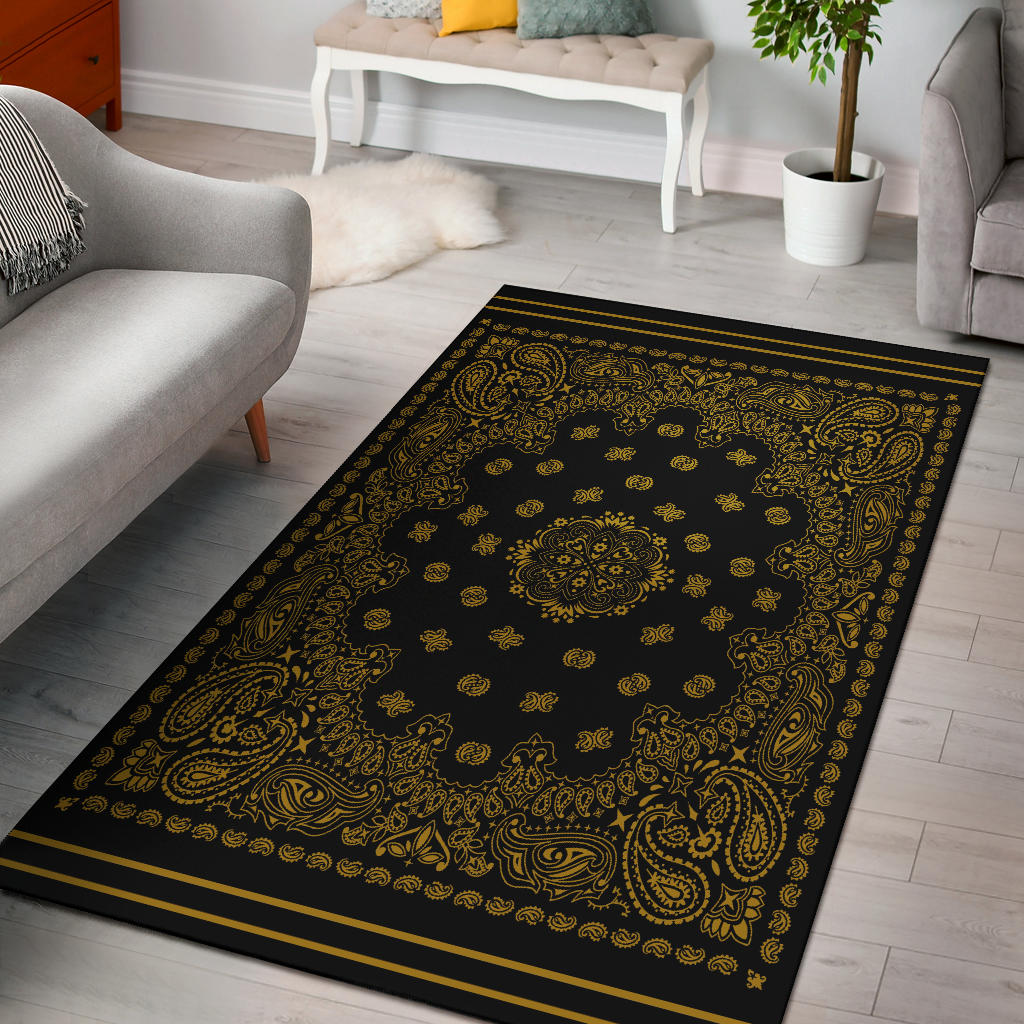 Area Rug 1 - Gold on Black