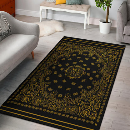 Area Rug 1 - Gold on Black