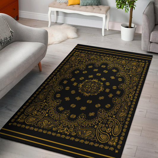 Area Rug 1 - Gold on Black