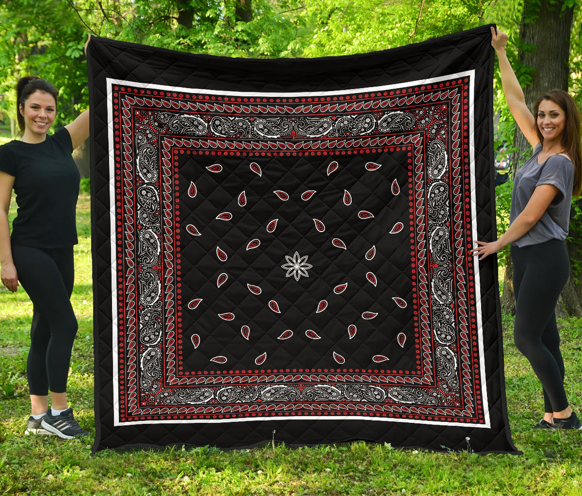 Quilt 4 Red Black Bandana Quilt
