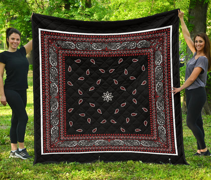 Quilt 4 Red Black Bandana Quilt