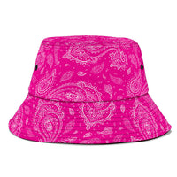 Pink Paisley Bandana Bucket Hat