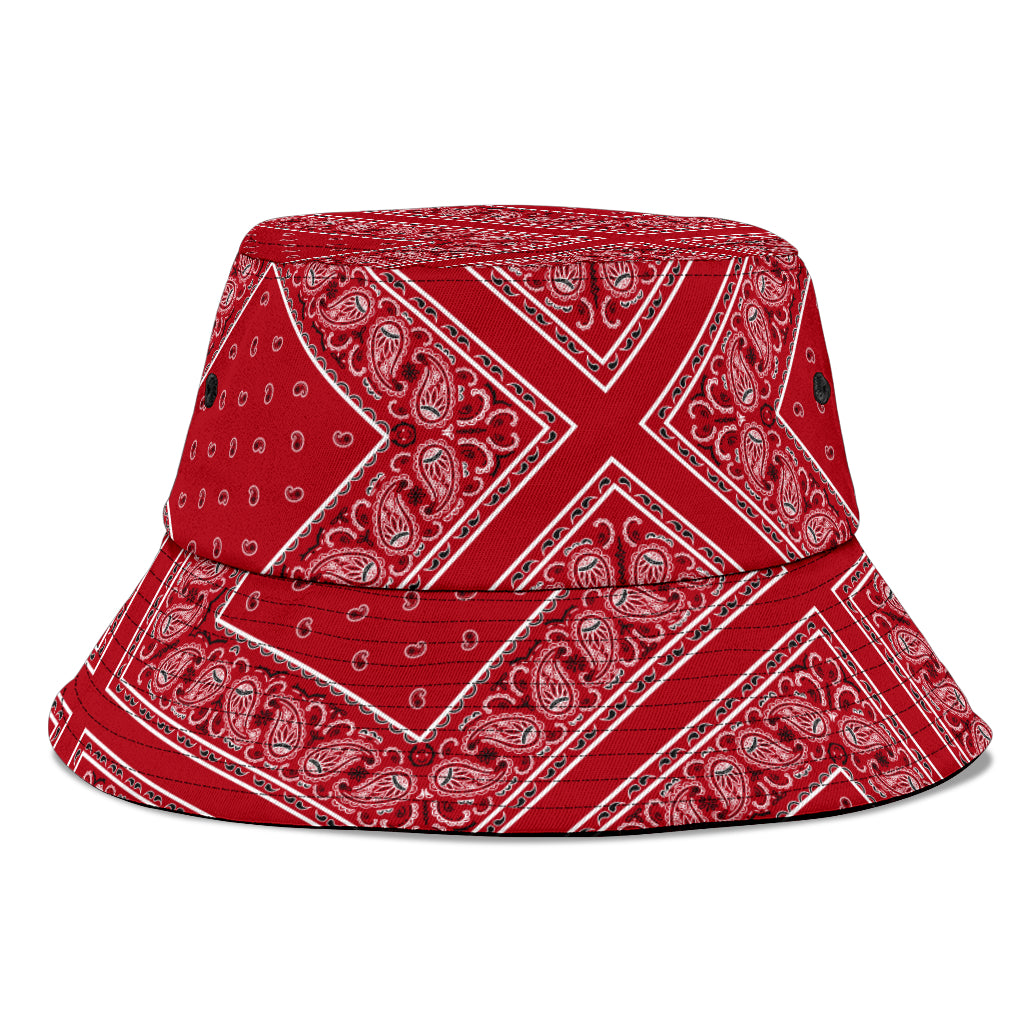 Classic Red Bandana Bucket Hat