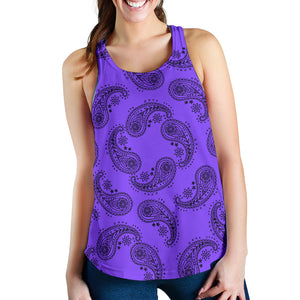 Women's Racerback Tank - Swirl Purple/Black