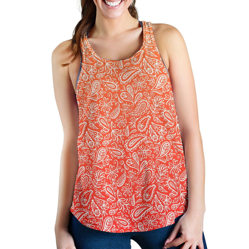 Women's Racerback Tank - Orange to Red
