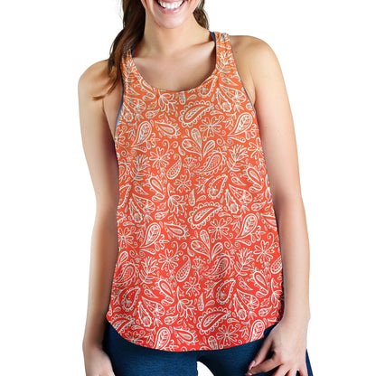 Women's Racerback Tank - Orange to Red