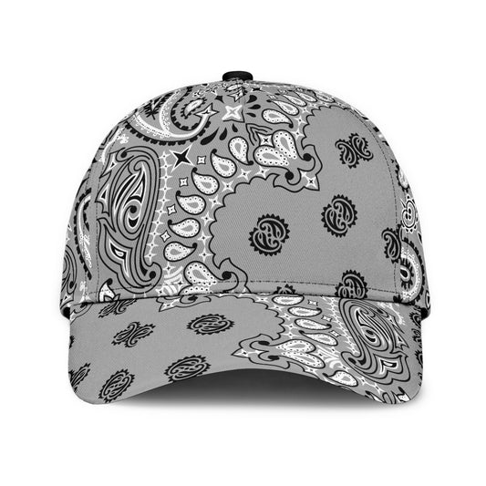 Classic Cap 2 - Black on Gray All Over Design