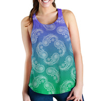 Women's Racerback Tank - Swirl PurpleToGreen