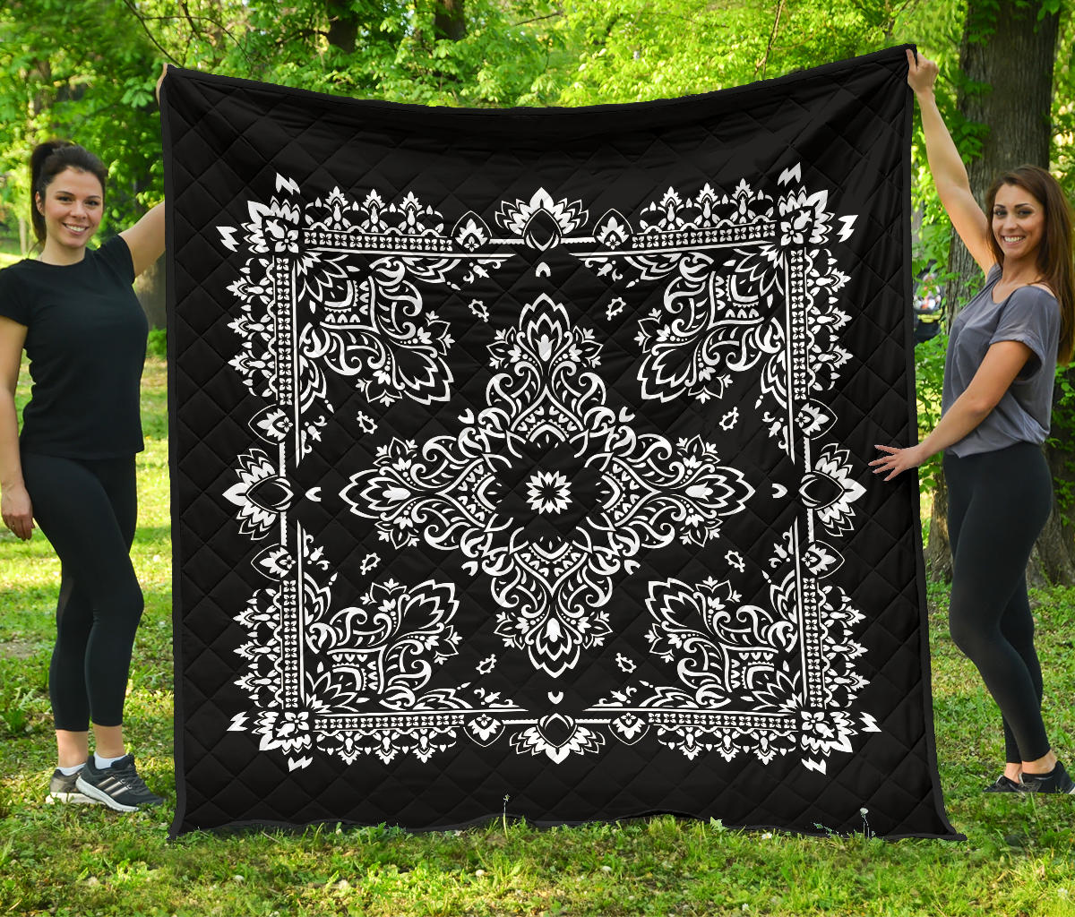 Quilt 3 Black and White Bandana Quilt