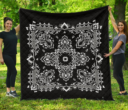 Quilt 3 Black and White Bandana Quilt