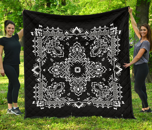 Quilt 3 Black and White Bandana Quilt