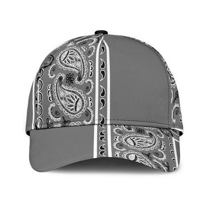 Classic Cap - Gray Bandana Style