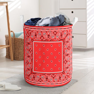 Laundry Hamper - Bright Red Original Bandana
