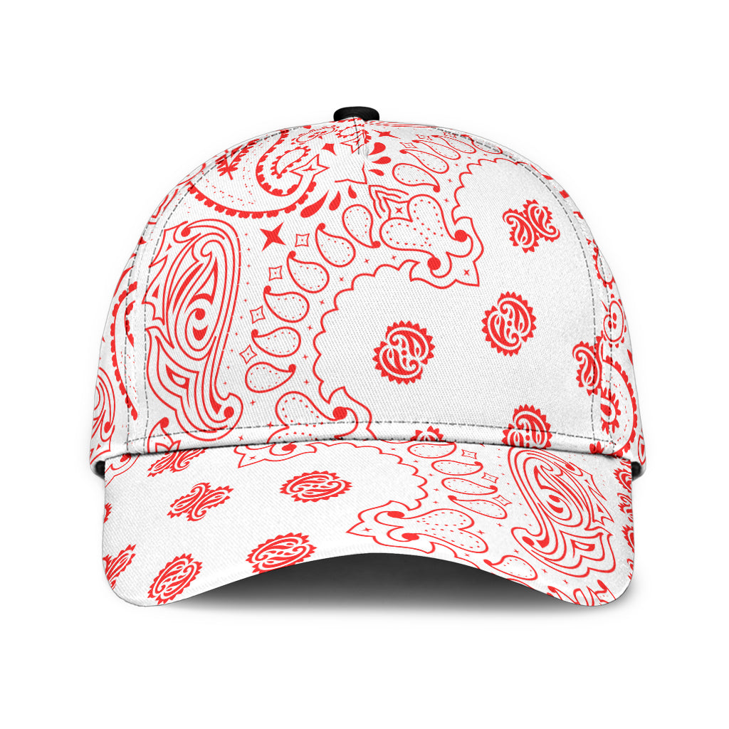 Classic Cap 2 - Red on White All Over Design