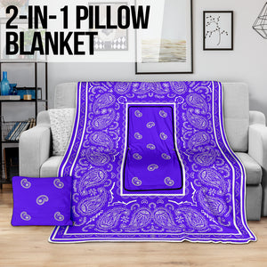 Pillow Blanket - Traditional Bright Purple