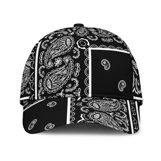 Classic Cap - White on Black - Squared
